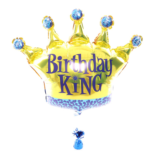 Birthday King Crown Balloon, 36in